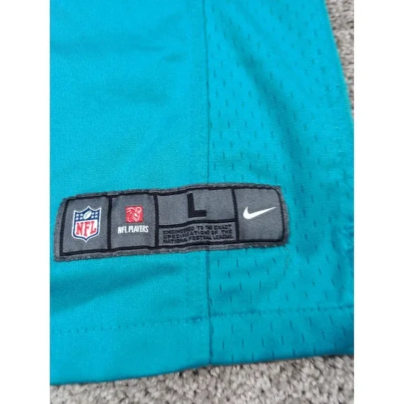 Nike Miami Dolphins Ryan Tannehill 17 Jersey Youth Large Aqua NFL On Field 46652 - Picture 2 of 9